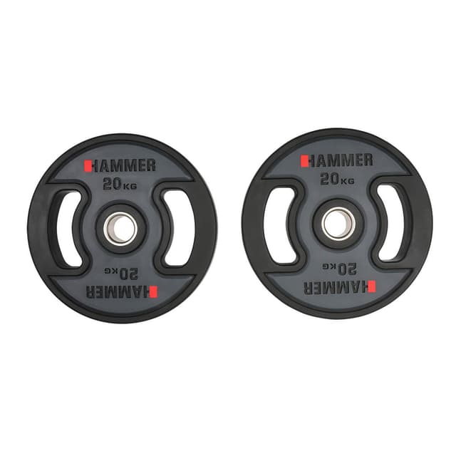Detalle de Hammer Discos olímpicos 2x20 kg 🏋