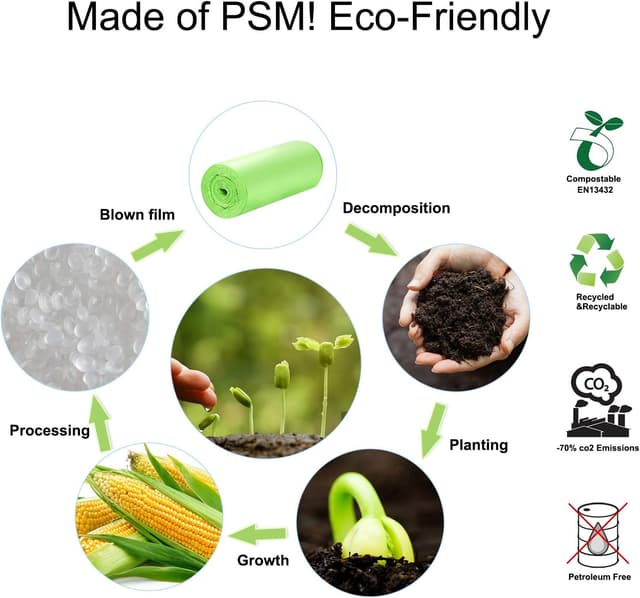 Thumbnail 1 de Aievrgad Biodegradable Bin Bags 10L 120pcs