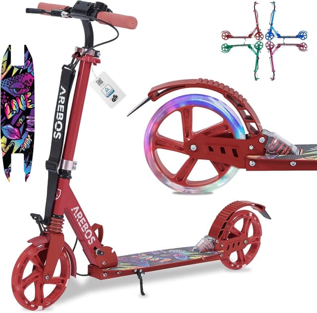 Imagen de Arebos Cityroller Tretroller LED höhenverstellbar en OfertitasTOP