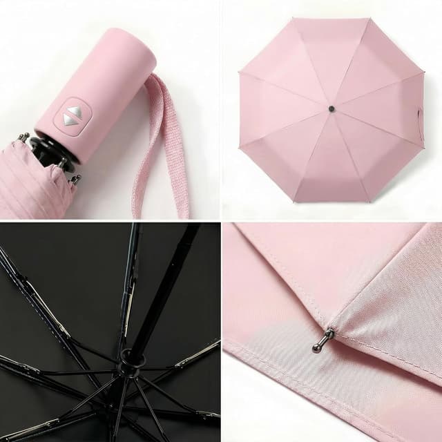 Detalle de BAODINI Small UV Protection Travel Umbrella – compact 42 inch auto open/close, windproof UPF 50+