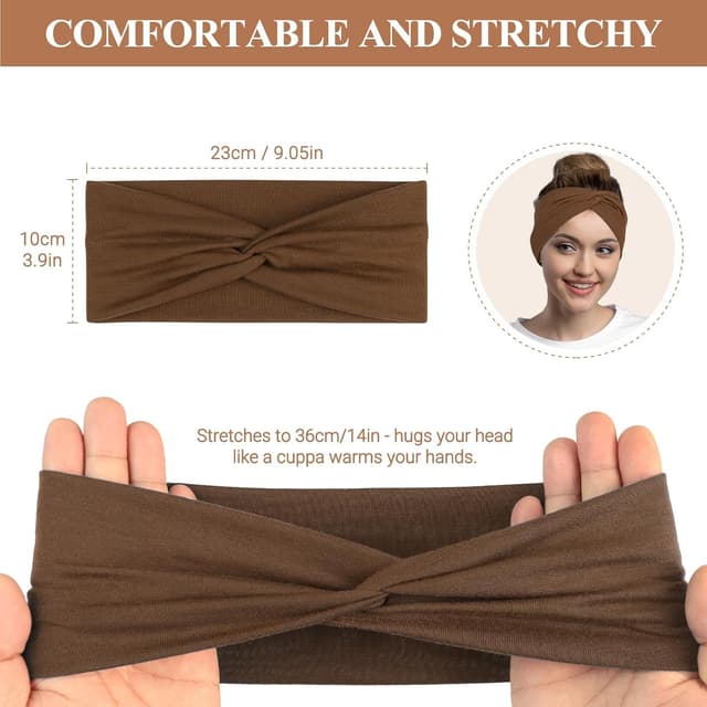Detalle 2 de Loiluliy Haarband Damen Stirnband 6er