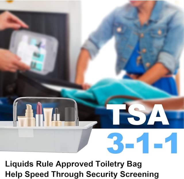 Detalle de OSDUE borse valigia trasparenti TSA 3-1-1