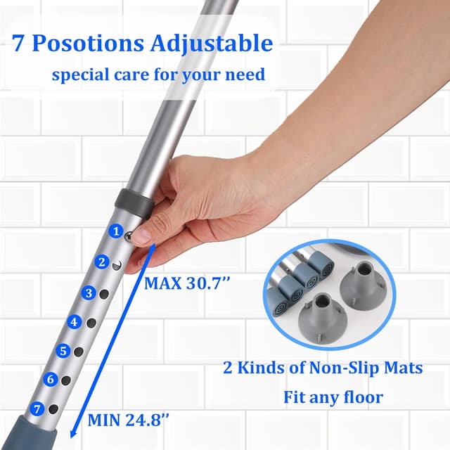 Thumbnail 2 de Toilet Safety Rails 300 lb Adjustable Toilet Handle 🚽