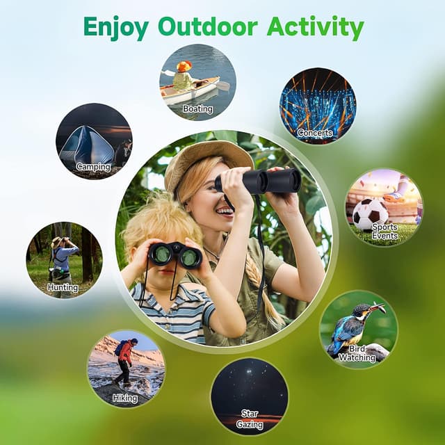 Thumbnail 6 de 12x42 HD Binoculars for Adults — Night Vision ðŸ”