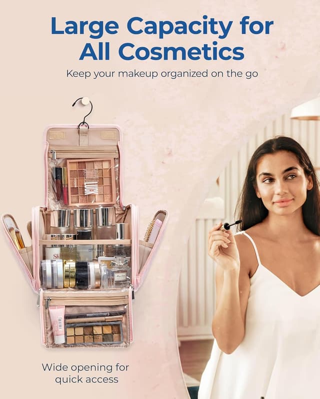 Detalle 2 de BAGSMART Make-Up Organizer Groß Rosa