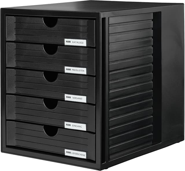 Detalle 2 de HAN 1450-11 cajonera gris 5 cajones C4