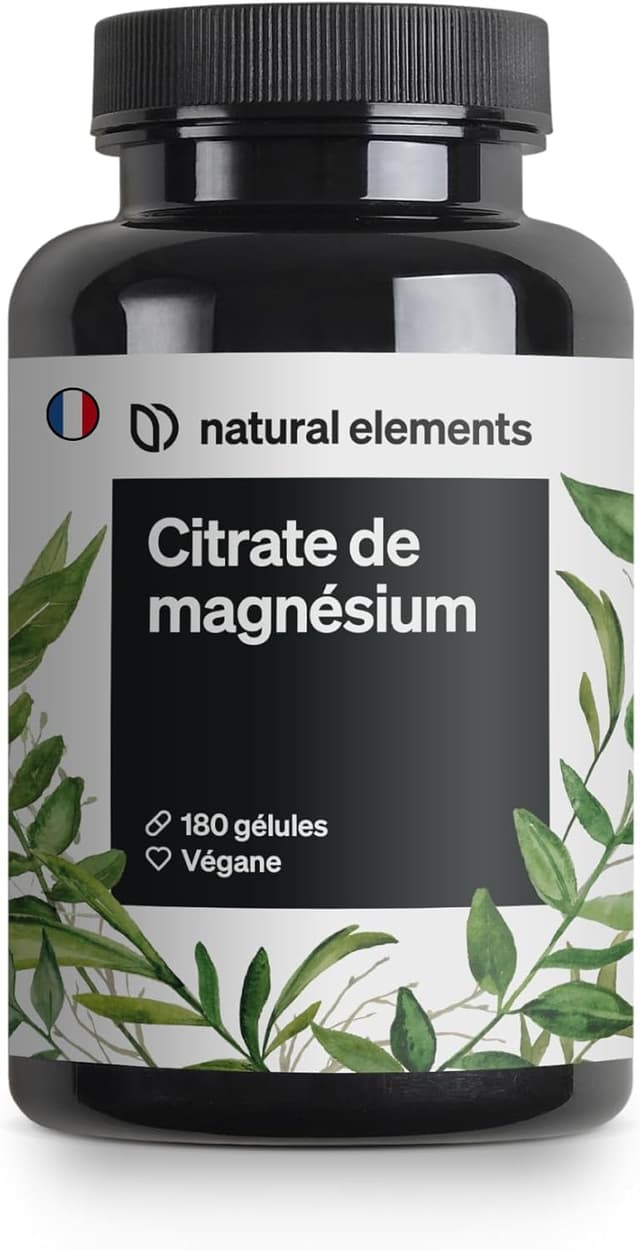 Detalle de Natural Elements Citrate de Magnésium Premium (2320 mg, 360 mg de magnésium élémentaire) – 180 gélules