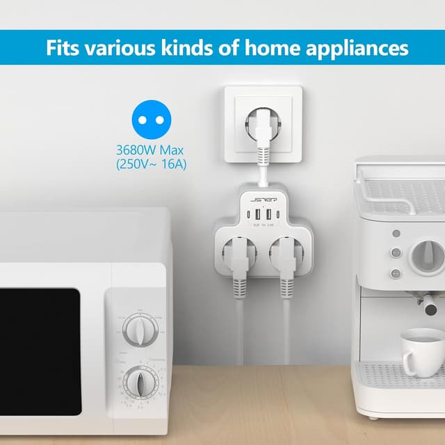 Thumbnail 4 de JSVER Multiprise USB 6 en 1 murale