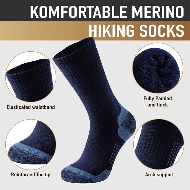 Detalle de Niorasen Merino Wool Hiking Socks 3 Pairs