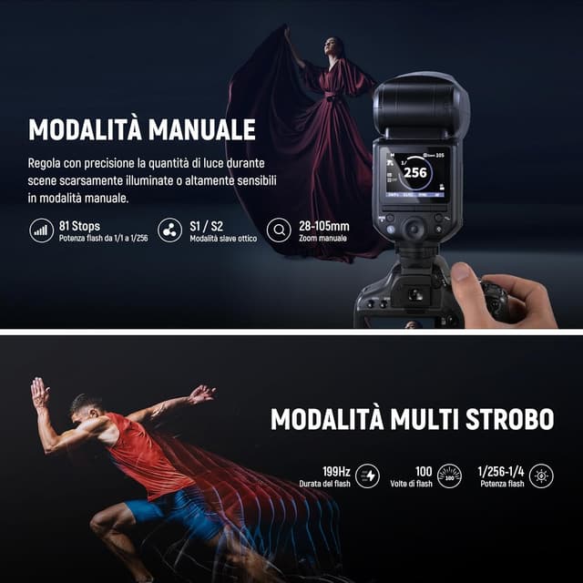 Detalle 1 de NEEWER Z2-C flash TTL per Canon 7,4V