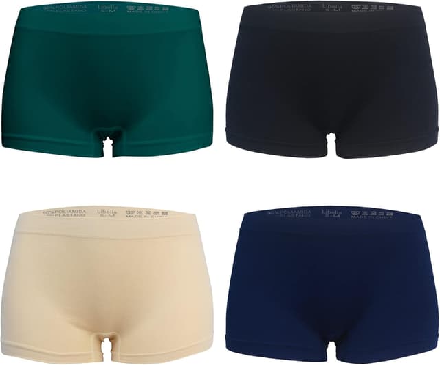 Detalle de Libella Lot de 6 Femme Boxer Basics Shorties uni 3908 – shorty sans coutures en microfibre