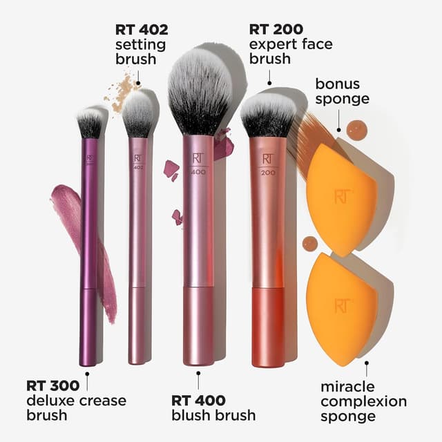 Detalle 2 de Real Techniques Kit 6 piezas de maquillaje con esponjas y brochas 🎨