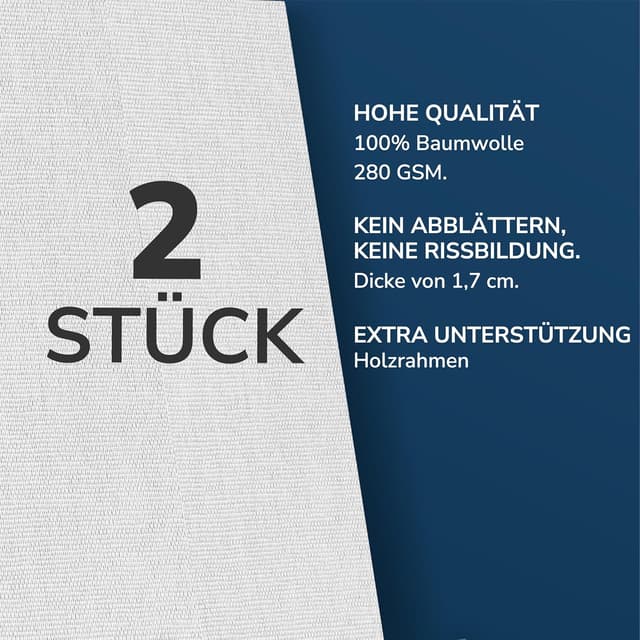 Thumbnail 2 de Zenacolor Leinwand 100x150 Set zwei Keilrahmen