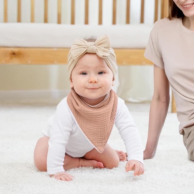 Detalle 2 de Susurration Lätzchen Baby Dreieckstuch Baby Musselin Halstuch Baby für Junge und Mädchen,Sabberlätzchen Baby Verstellbare
Susurration Lätzchen Baby Dreieckstuch Baby Musseli…