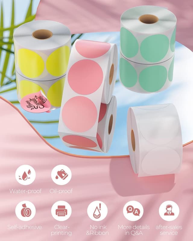 Detalle 2 de Lot de 750 étiquettes thermiques MUNBYN