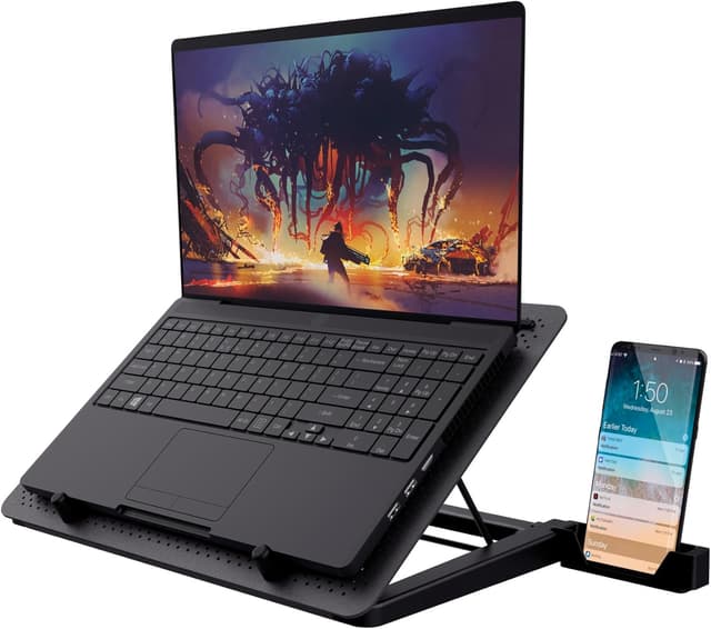 Detalle 2 de Trust Gaming GXT 1125, support refroidissant 5 ventilateurs