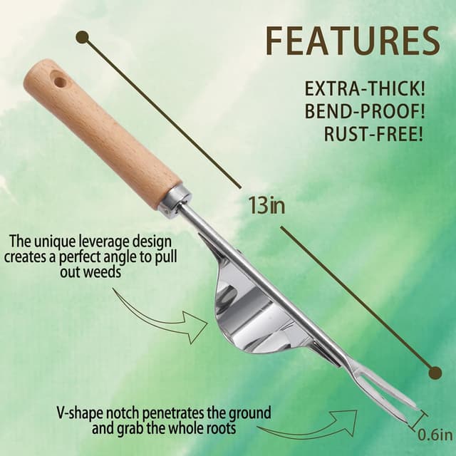 Detalle de Yizerel hand weed puller tool 2 pack