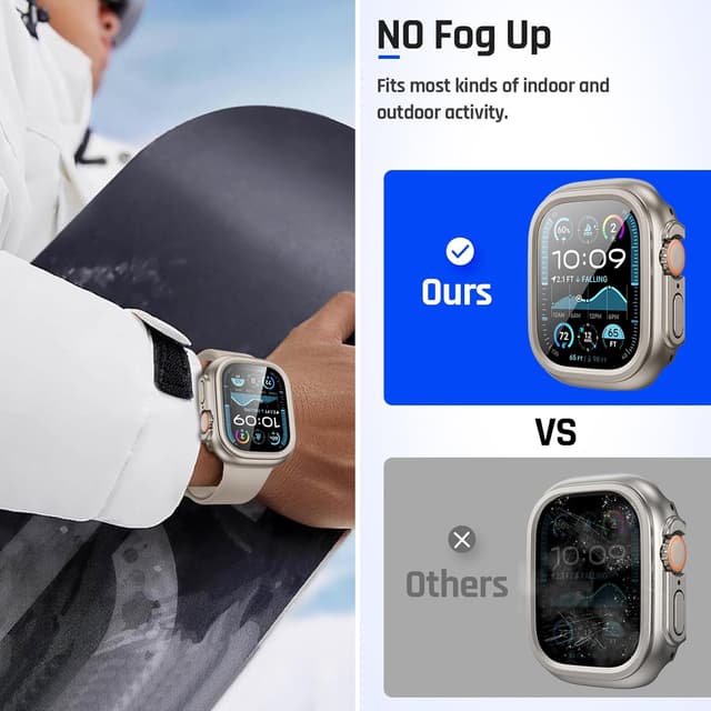 Detalle 2 de Goton Waterproof Case for Apple Watch Ultra 3/2/1 49mm with Tempered Glass Screen Protector