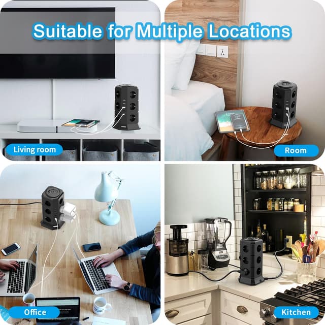 Thumbnail 6 de TOPREK Mehrfachsteckdose 12‑fach 4000W