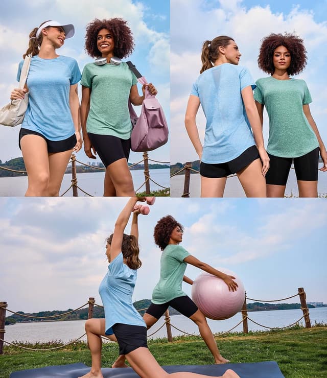 Detalle 1 de Sportshirt Damen mit Netz-Design