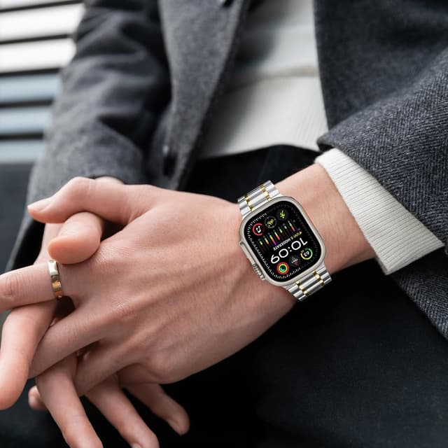 Detalle de Anlinser metal Apple Watch strap 49mm