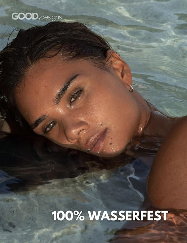 Detalle de GD GOOD.designs Creolen aus Edelstahl für Damen mit Kugeln (15 mm) – wasserfest & hypoallergen