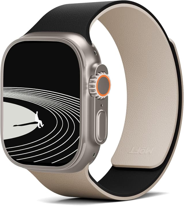 Detalle de MOFT Snap Duo magnetic Apple Watch bands (Duo-Colour) with soft textured silicone