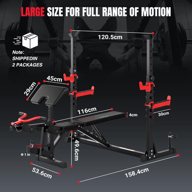 Thumbnail 5 de YOLEO Banc de Musculation Multifonction 900kg