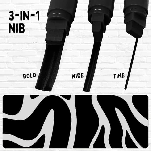 Thumbnail 6 de Funcils 15mm Jumbo Ölbasiert Lackmarker Schwarz