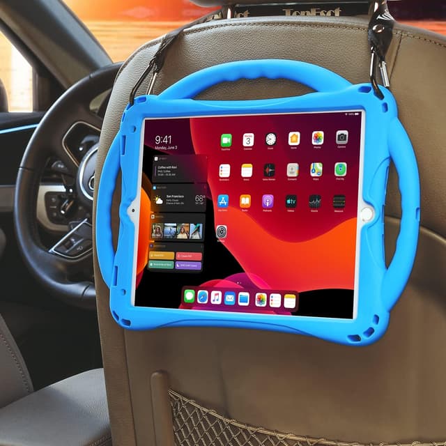 Thumbnail 6 de TOPESCT iPad 10.2 case for Kids (9th/8th/7th Gen) with handle, strap & silicone kickstand (Blue)