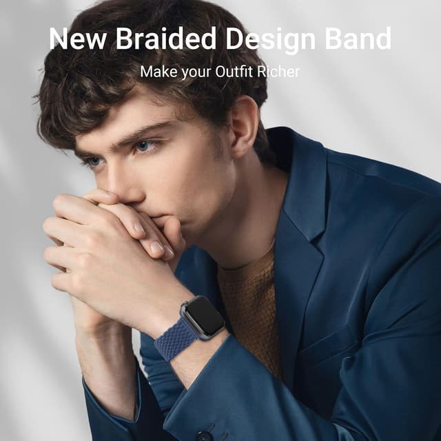 Detalle 2 de Higgs Braided Magnetic Stretch Strap for Apple Watch (nylon elastic) – compatible 38/40/41/42/44/45/46/49mm