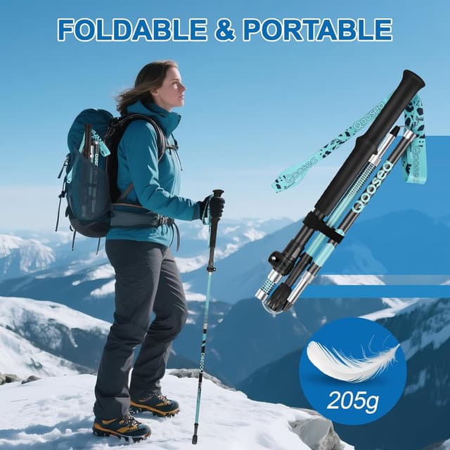 Thumbnail 5 de Qoosea Bastón de Senderismo para Mujer 110-125 cm