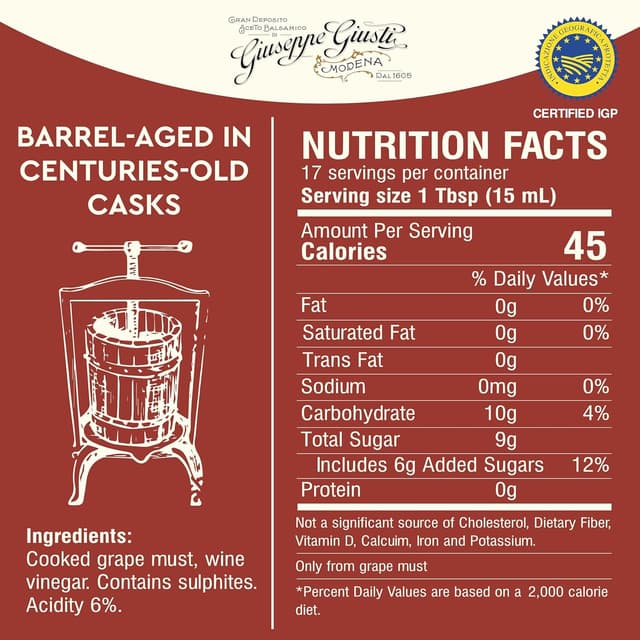 Thumbnail 4 de Giusti Vinagre Balsámico IGP de Módena 3 Oros 🏆 250ml