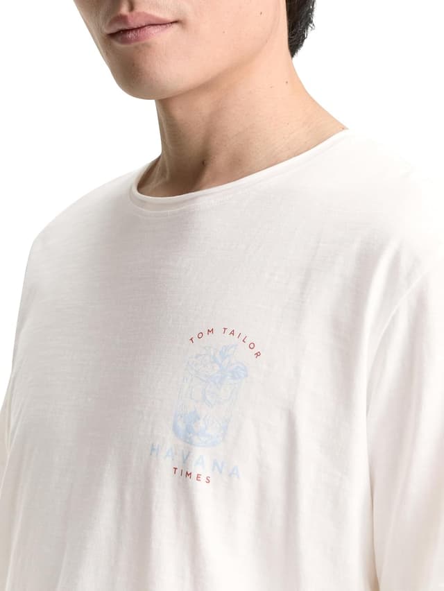 Detalle de Tom Tailor 1046755 T-Shirt da uomo con maniche corte