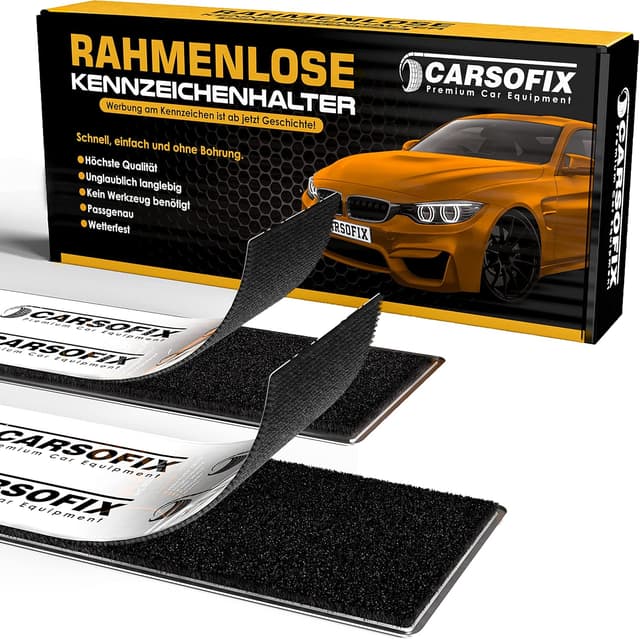 Imagen de CARSOFIX Kennzeichenhalter Rahmenlos mit Klett en OfertitasTOP