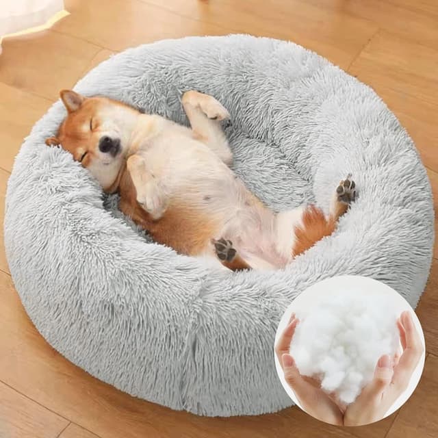 Detalle de DONWEI Calming Dog Cat Bed, 50x50cm