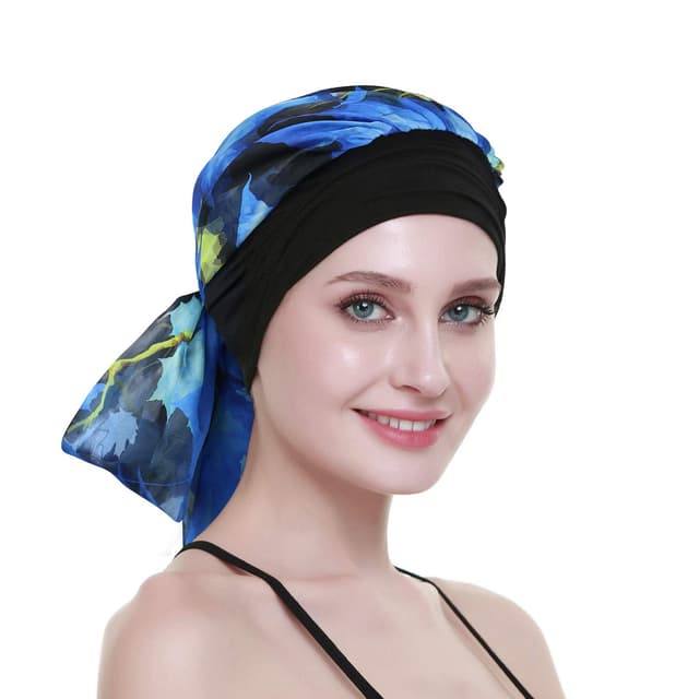 Detalle 2 de FocusCare Krebs Kopfbedeckung Schal-Turban aus Bambus-Viskose für Frauen mit Kopftuch bei Chemotherapie-Haarausfall