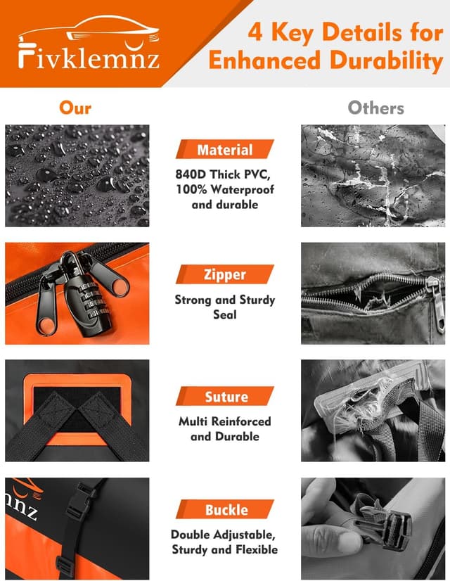 Thumbnail 5 de FIVKLEMNZ 21 Cubic Rooftop Cargo Bag