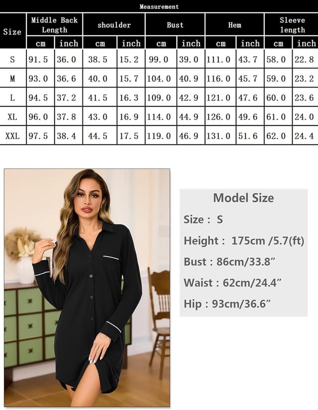 Thumbnail 5 de Bresdk Camisón de Mujer Invierno Algodón