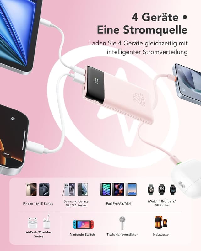 Detalle 1 de VEGER Power Bank 10000 mAh mit 22,5 W