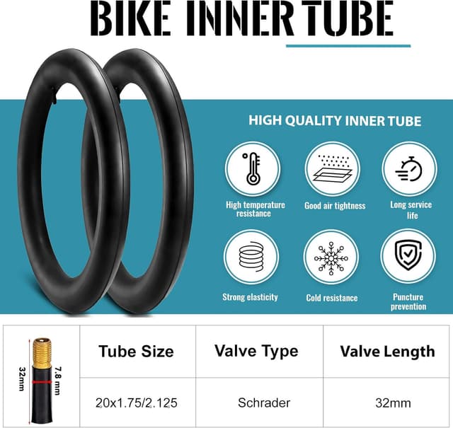 Detalle de 20 to 29 inch bike inner tube 2-pack