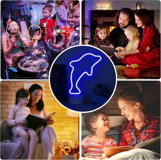 Detalle 1 de Aslanka Delphin Nachtlicht 3 AA