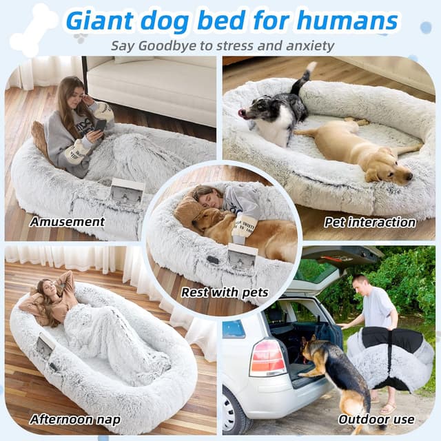 Thumbnail 5 de WROS Human Dog Bed 71x45x12