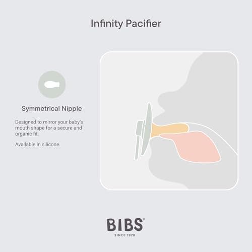 Thumbnail 2 de Lot de 2 sucettes BIBS Infinity, silicone, taille 1 đ”