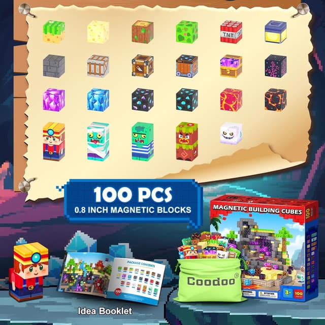 Detalle de Coodoo Magnetic Blocks 100PCS set