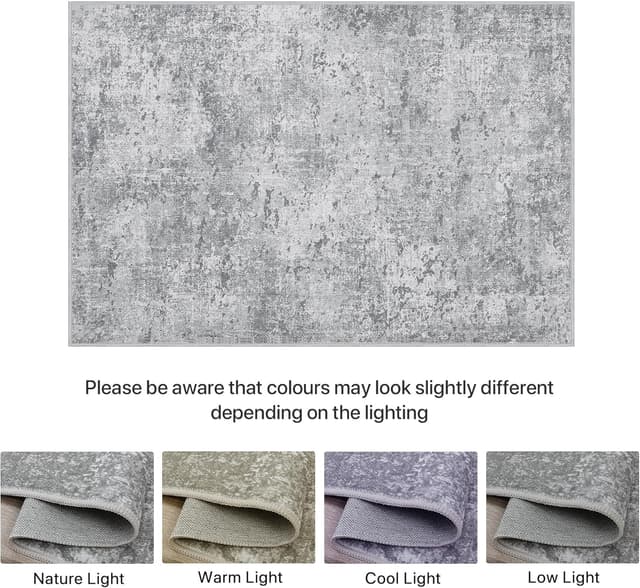 Detalle de BEIMO Tapis extra-large 200x290 cm abstrait moderne lavable antidérapant à poils courts