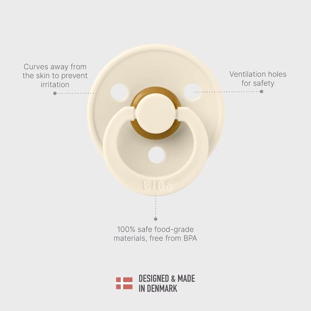 Thumbnail 4 de BIBS Liberty Pacifier: 2 Colour Natural Rubber