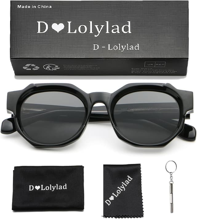 Thumbnail 6 de D Lolylad Retro Square Sunglasses with UV400 Protection (Propionate Frame)