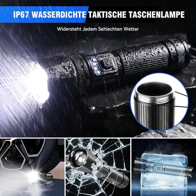 Detalle 2 de Taschenlampe XHP70.2 1.000.000 Lumen LED 🔦