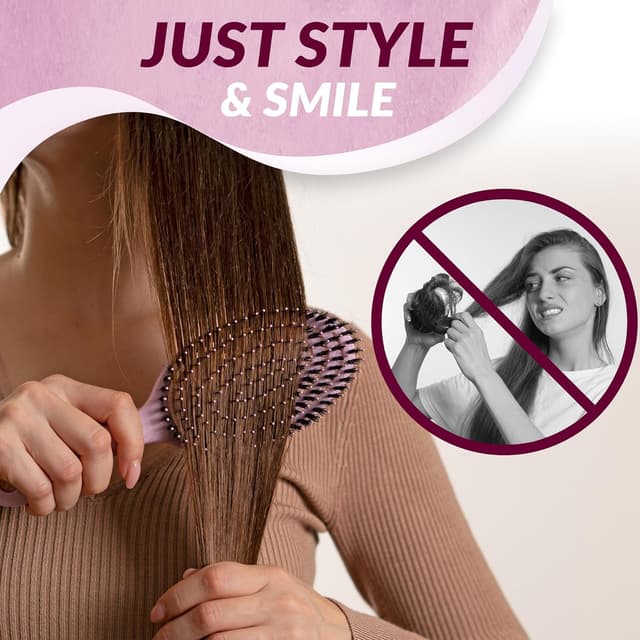 Detalle 2 de marQus Bio Haarbürste mit Wildschweinborsten „Detangler“ – nass & trocken, Doppelspiralfeder